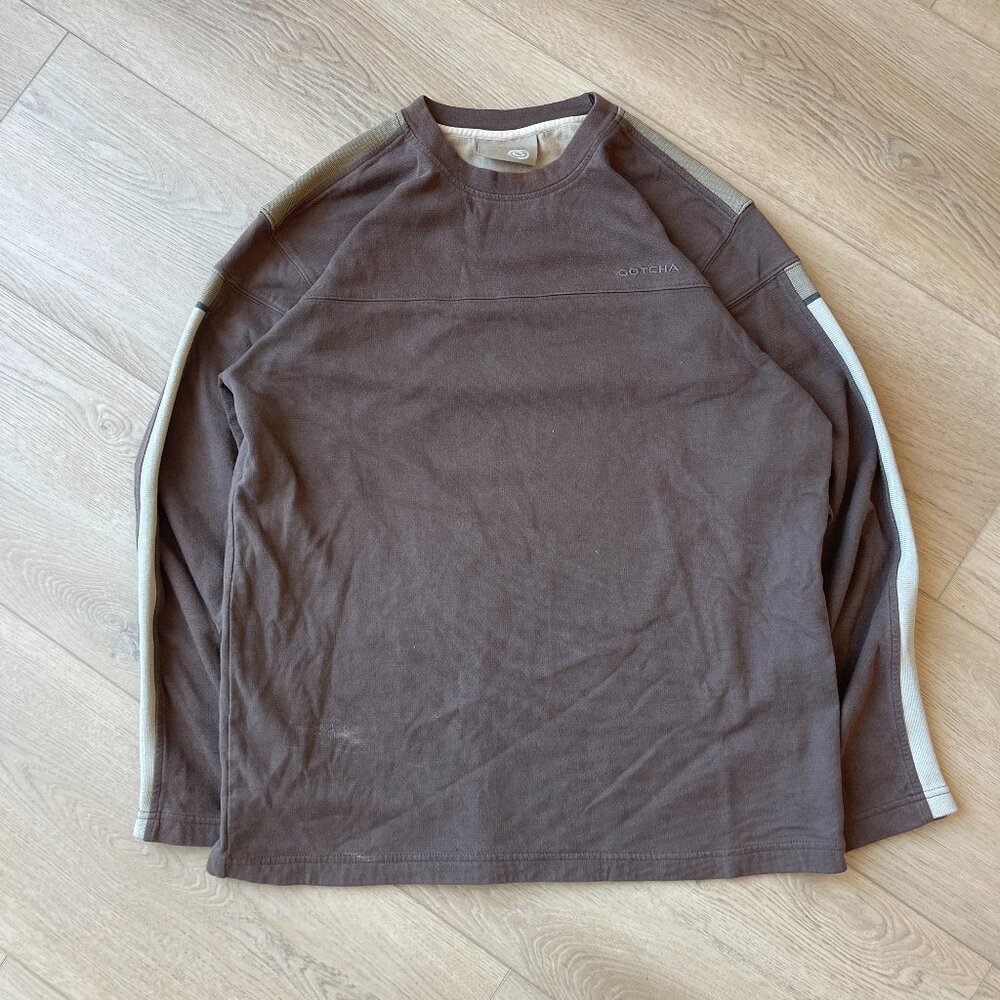 Y2K Gotcha Skater Brown Sweatshirt